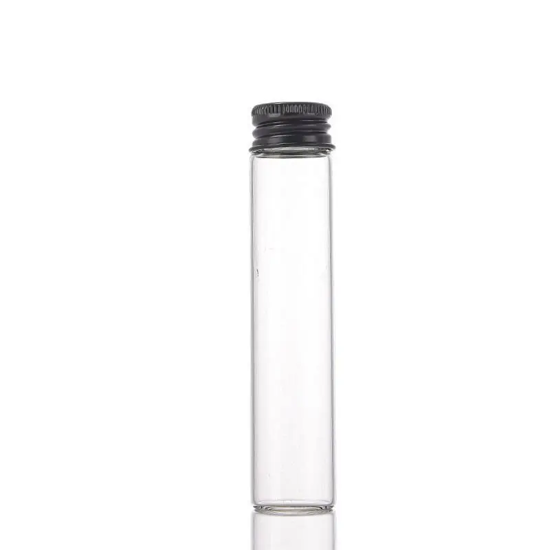 10pcs Food Grade Glass Jars with Black Aluminum Caps Multi-Specification Leak Proof Containers for Baby Food Supplement Storage