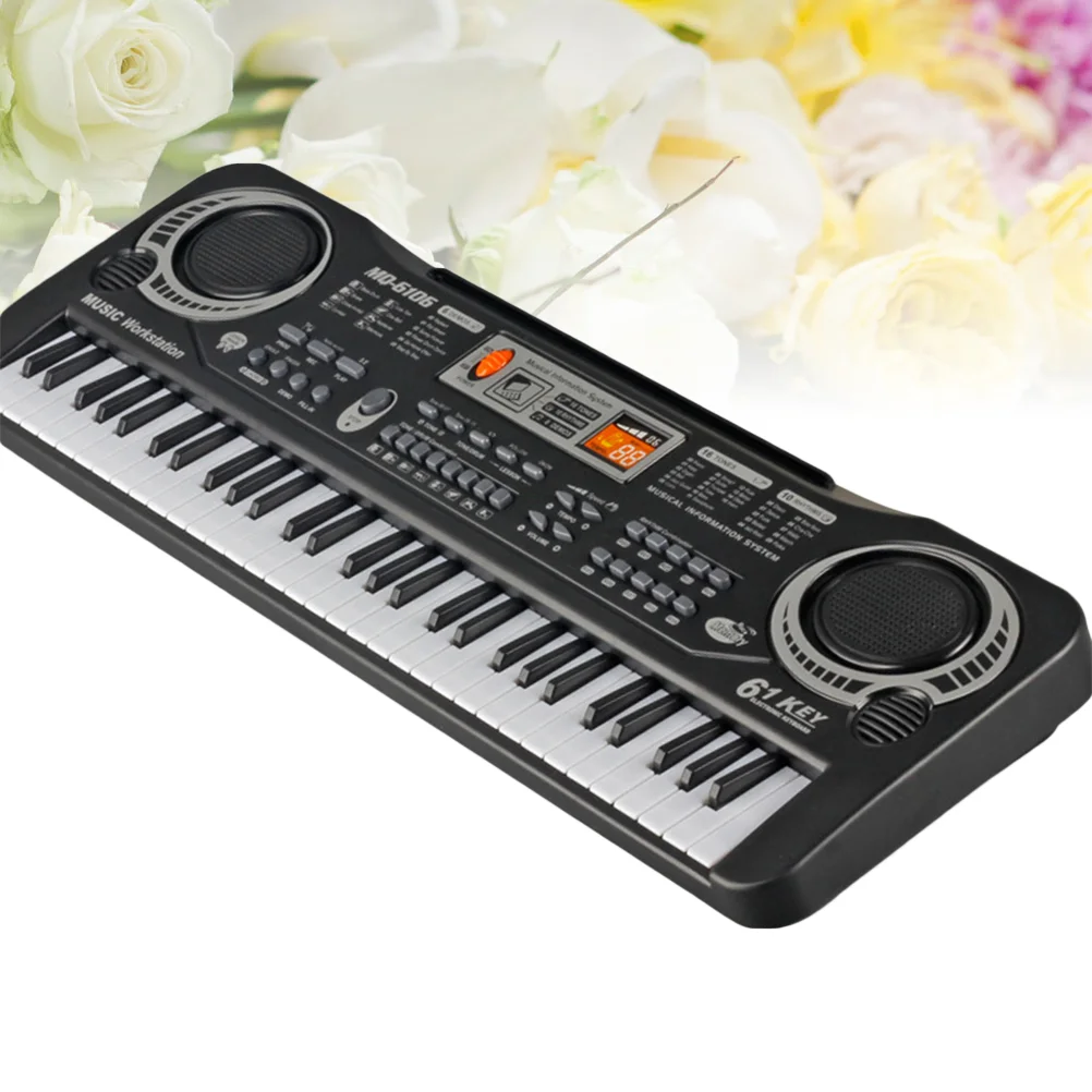 

Electronic Organ Keyboard Piano 61 Keys Digital Music Educational Toys Multifunction Kids Keyboards with Microphone