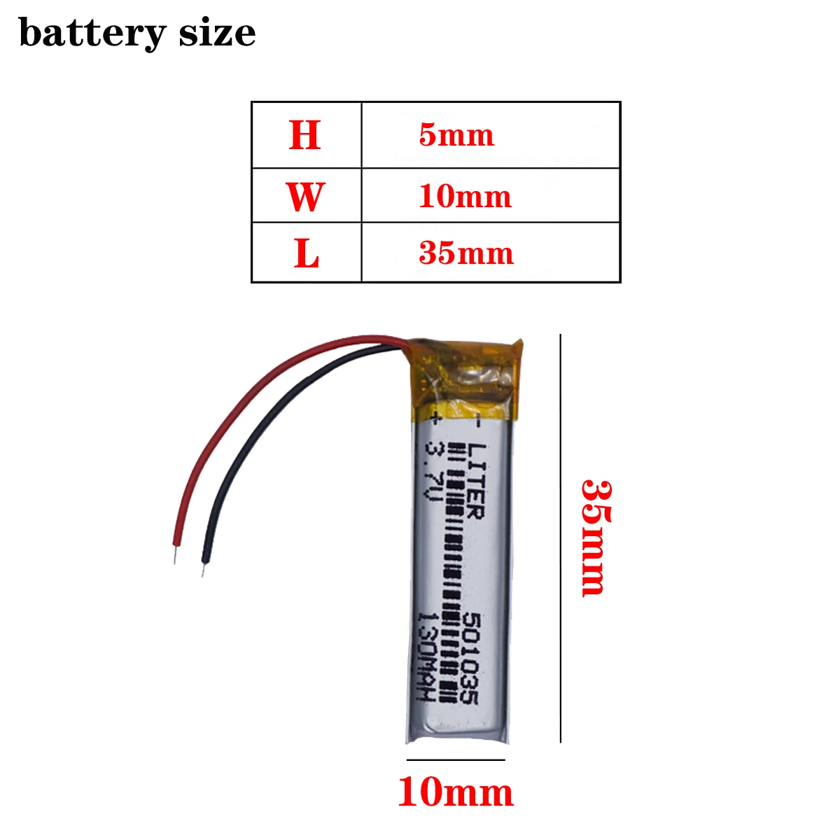 Polymer Lithium Batterie 3,7 V, 135mAh kann angepasst werden Großhandel ce fcc rohs msds Qualitäts zertifizierung