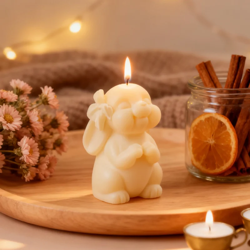 

Diy Пасхальный кролик, смотрит вверх, ароматерапевтическая свеча, силиконовая форма, форма для свечи, гипсовый орнамент