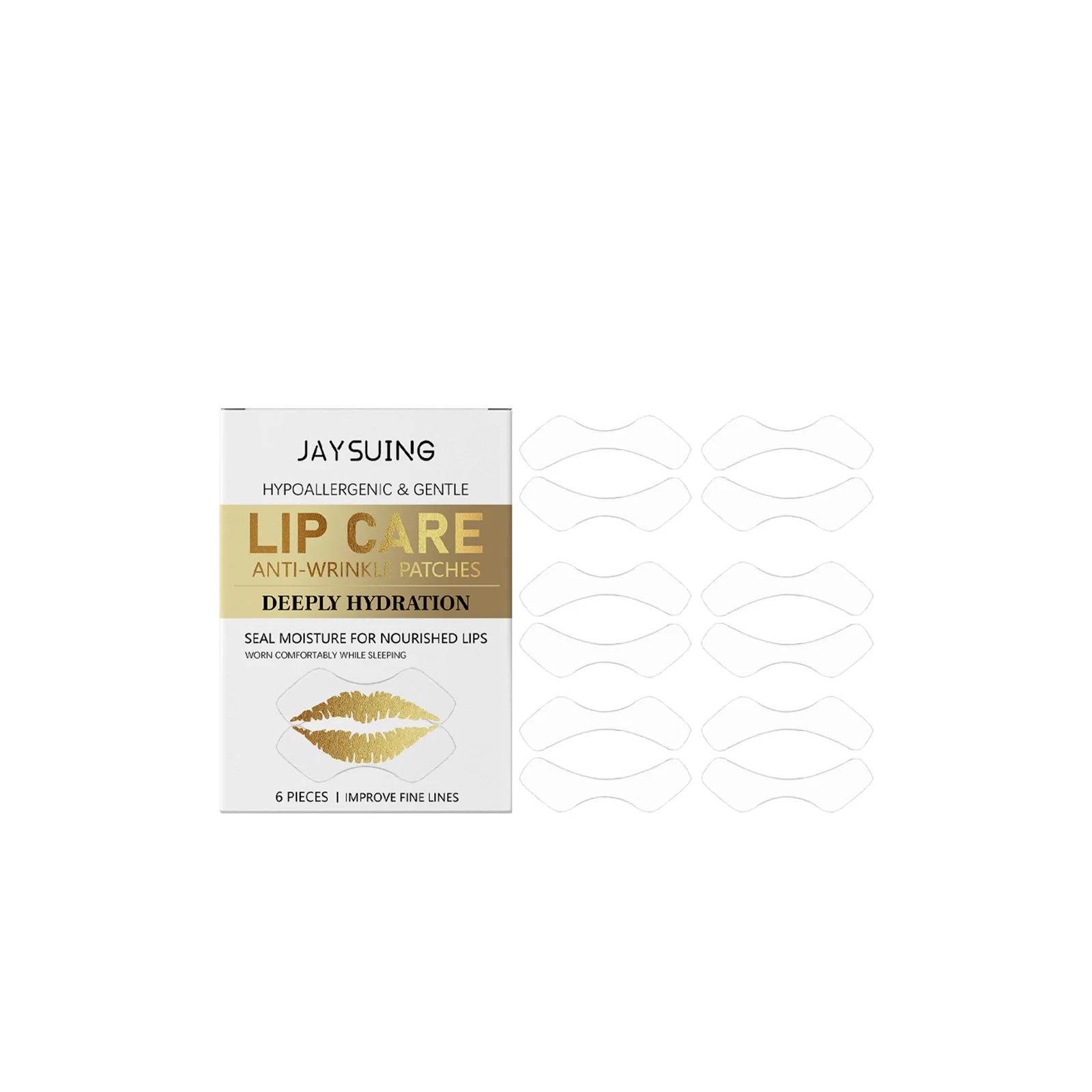Lip Wrinkle Smoothing Patches Anti Aging Fade Lip Lines Improve Sagging Firming Plump Lips Moisturizes Silicone Gel Lips Patch