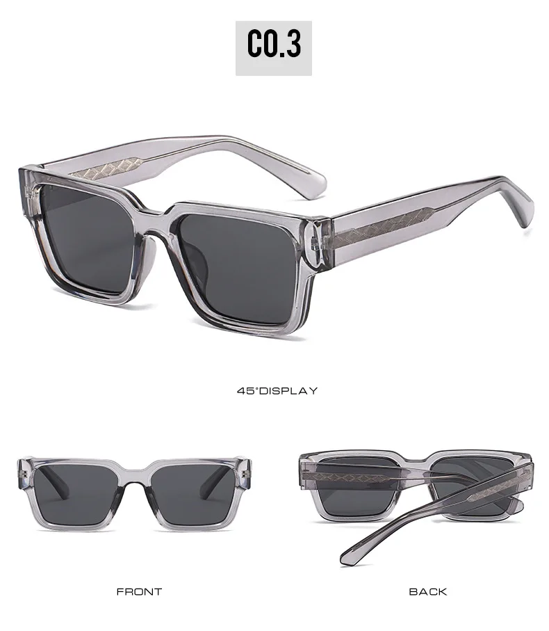Klassische quadratische Sonnenbrille, polarisierte Sonnenbrille für Damen und Herren, zum Fahren, Angeln, Sonnenschutz, Metallkern, TAC-Linsenschirme – Detail 9