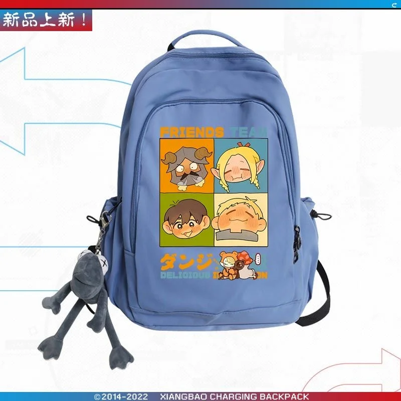 

Anime Delicious in Dungeon Cartoon Backpack Teenarges Schoolbag Laptop Bag Children Boys Girls Fashion Travel Outdoor Bags+Toy