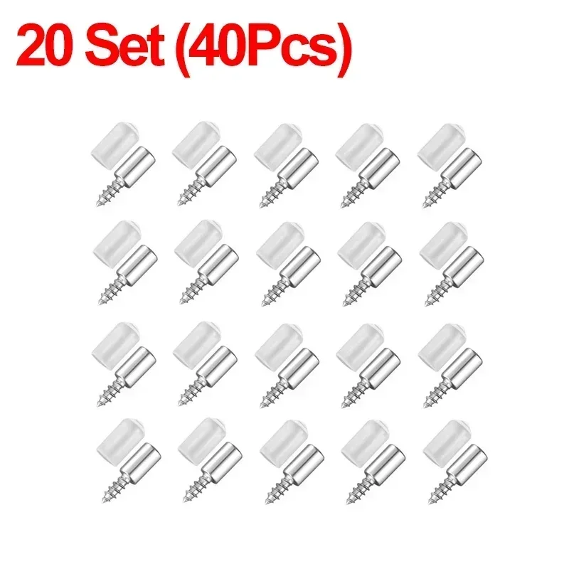 100/10PCS Zelftappende Schroef Laag Plaat Houder Garderobe Septum Beugels Vaste Schroef Plank Ondersteuning Pinnen met antislip Mouw