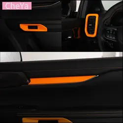 cheya ABS Orange Car Interior Central Control Gear Shift Panel Air Outlet Decorative Frame for Ford Ranger 2023 + Accessories