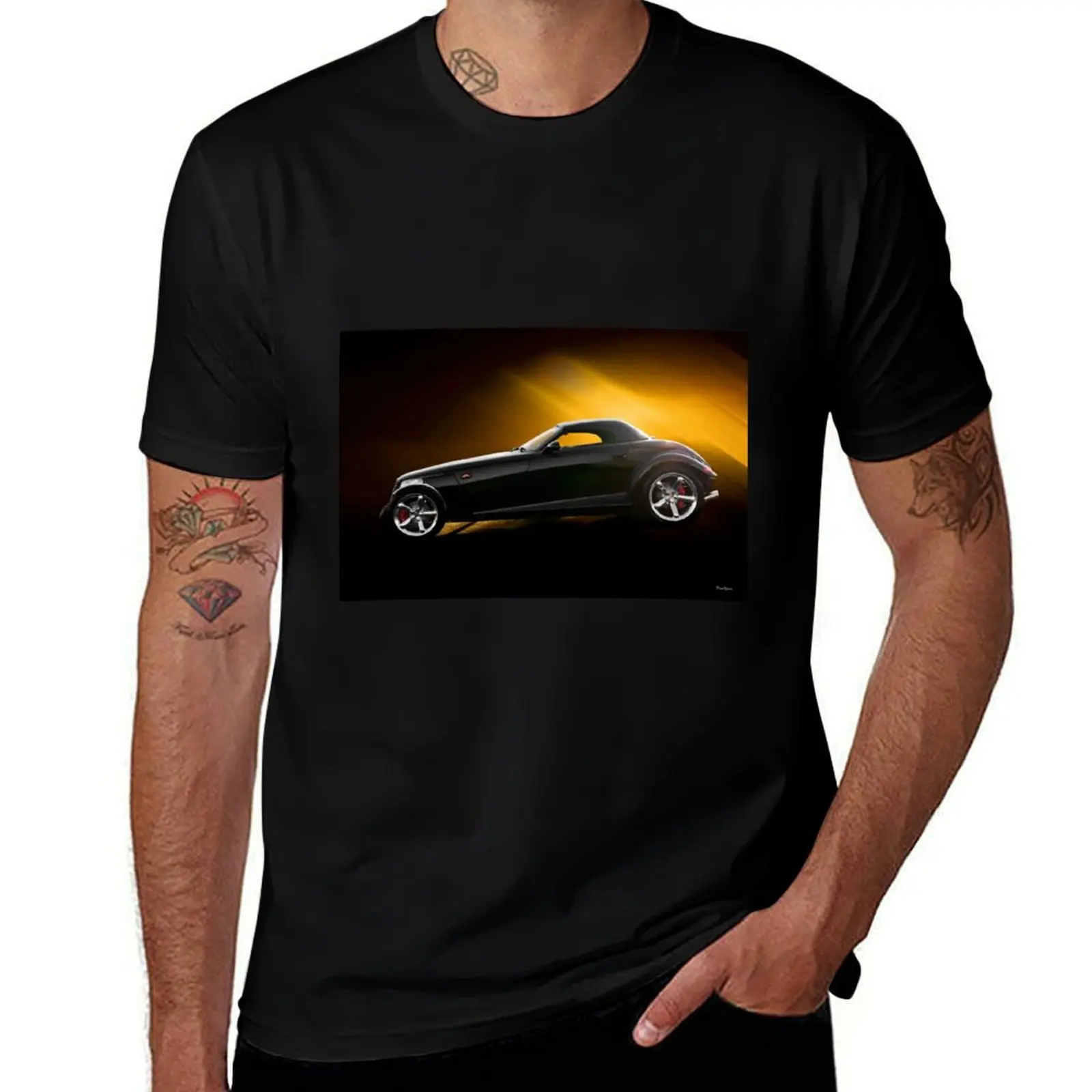 

2000 Plymouth 'Black Panther' Prowler T-Shirt Fashion Graphic Tee for Men