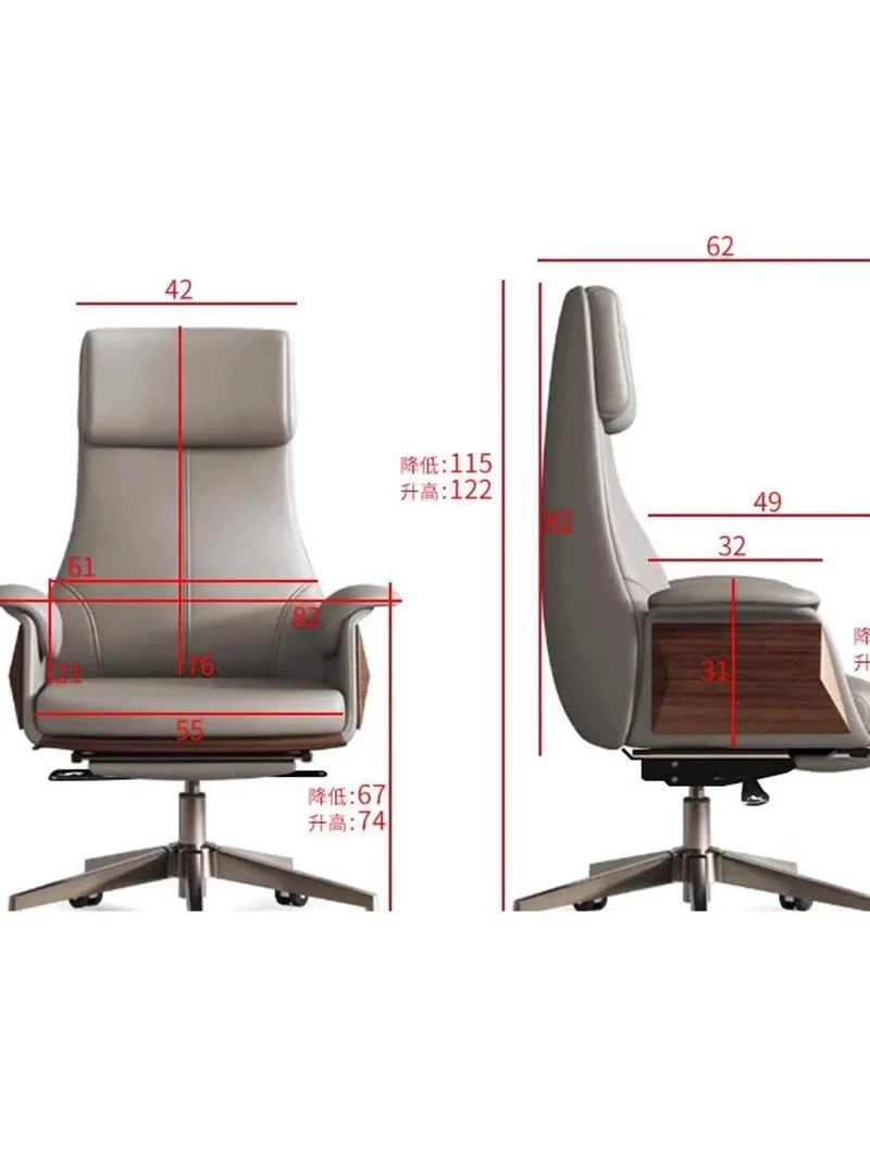 Simplicity Leather Office Chair Sedentary Comfort Recliner Gaming Chair Shome Boss Clerk Illas De Oficina Office Furniture