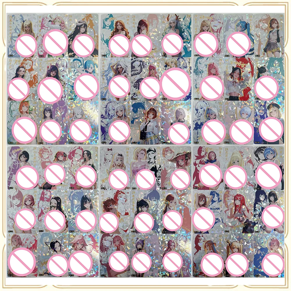 

Коллекционная карточка Anime Goddess Story DIY ACG с Виви Фудживарой и Чика Шиномией Кагуей, улучшенная, блестящая, подарок на Рождество и День рождения