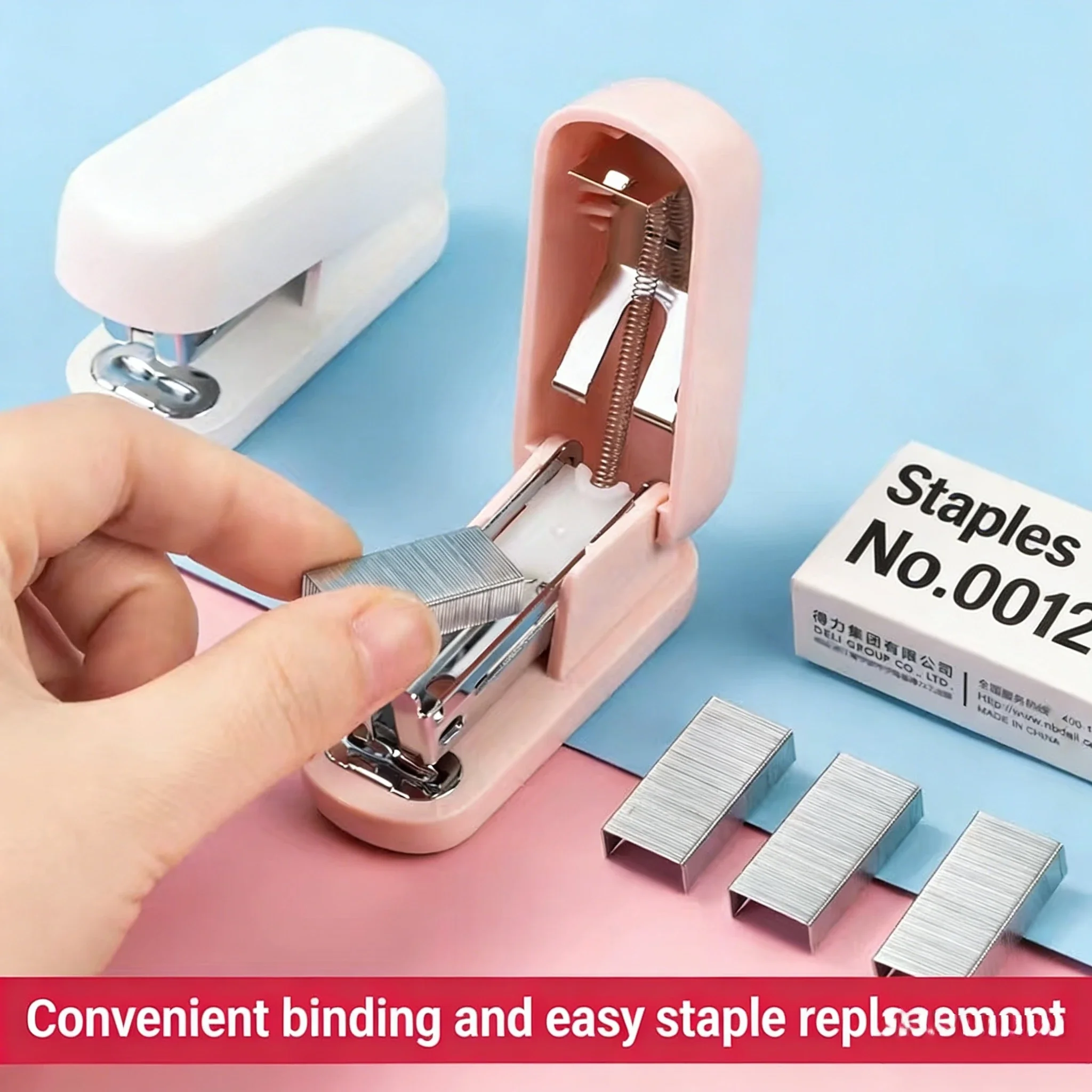 TA202 Mini Stapler Set Labor Saving 12# Staples Multi-function Stapling Machine School Office Stationery Supplies