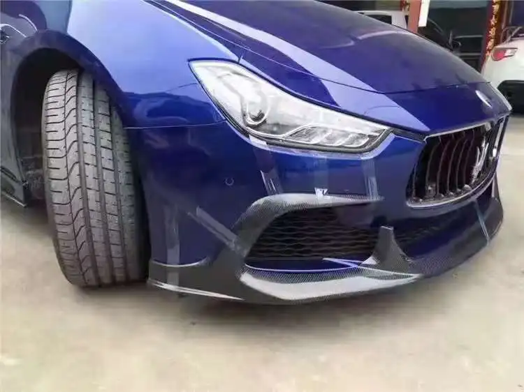 Carbon Fiber Front Lip Side Skirts Rear Diffuser Spoiler For Maserati Ghibli Aspec Style Body Kit