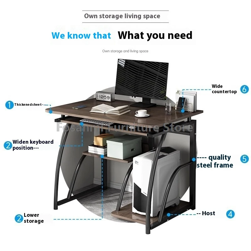 Современный стол для домашнего офиса с полкой. Прочный прочный компьютерный стол для компактного небольшого пространства. Игровая учеба. Широкие настольные столы для ПК.