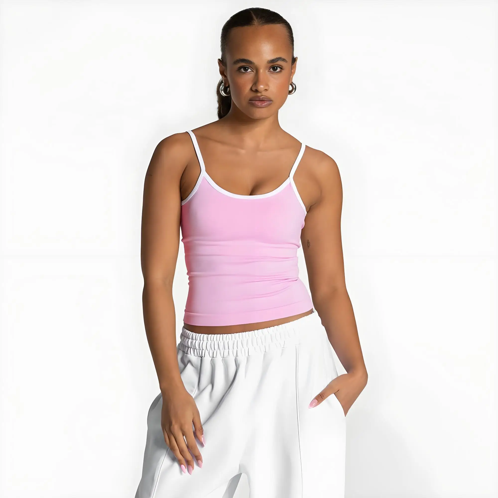 

Women's Vintage Seamless Backless Crop Padded U-Neck Racerback Slimming Breathable Stretch for Summer Yoga Running Cycling