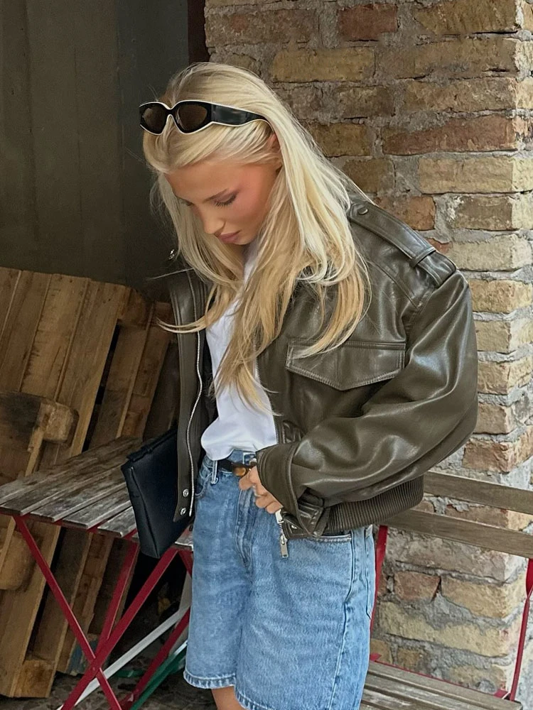 HH Dames herfst streetwear stijl jassen effen hoge kraag zakken decoratie rits vrouwelijke mode lange mouwen jassen