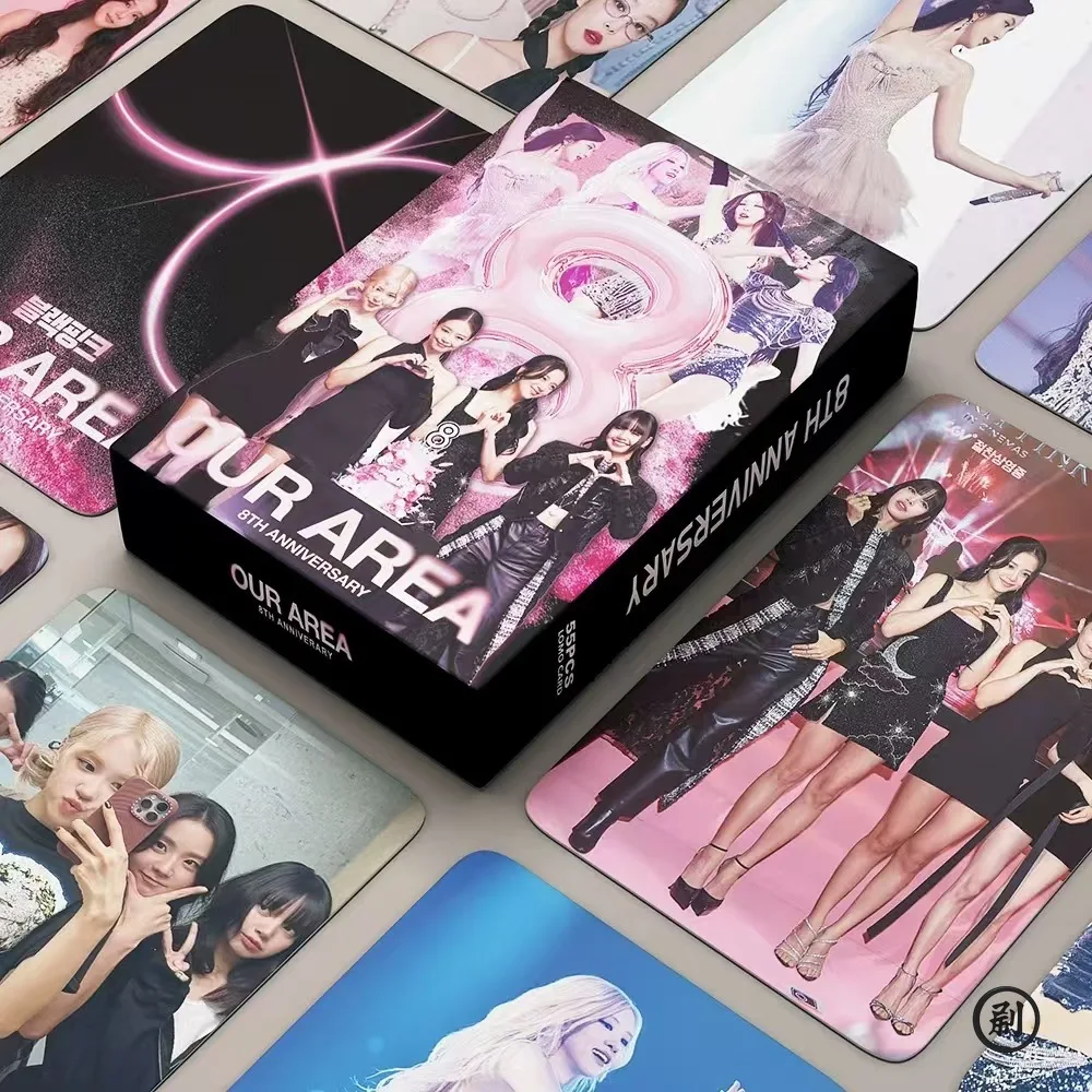 55 قطعة/المجموعة/مجموعة من بطاقات Kpop UNIS CURIOUS Lomo للفتيات مجموعة الذكرى الثامنة بطاقات صور عالية الدقة للأولاد والبنات هدايا قابلة للجمع #2