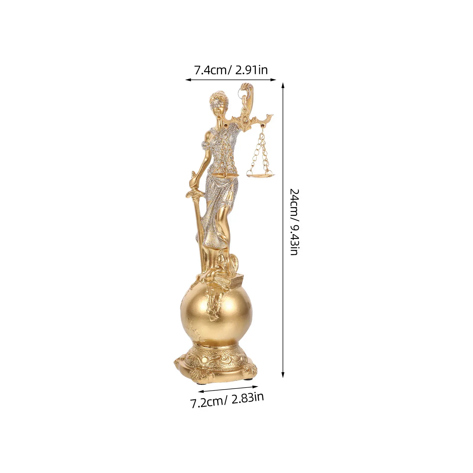 Justice Goddess Statue Premium Resin Sculpture Symbolizing Fairness and Balance Ideal for Law Office Study Room Bookshelf Decor