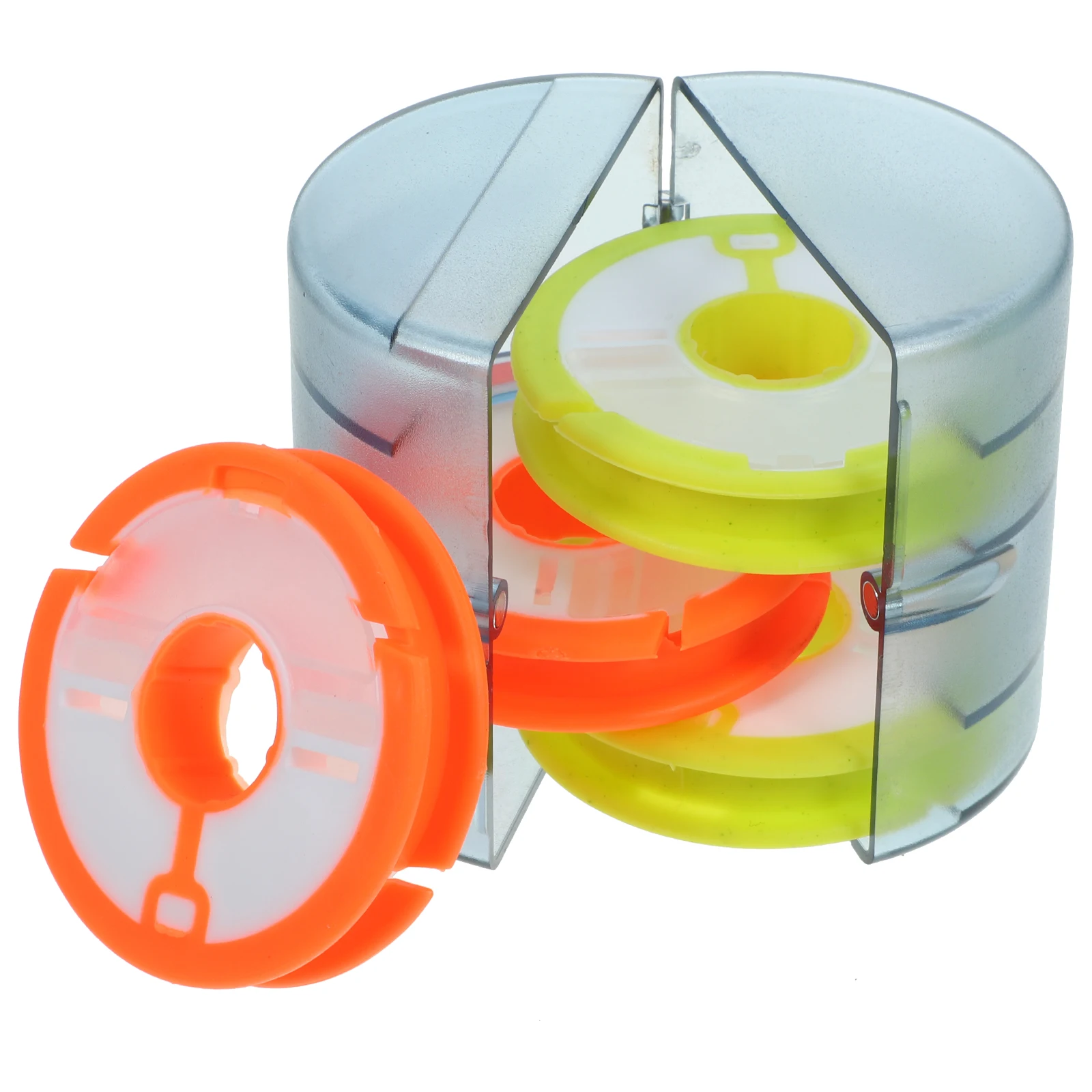 

Anti-fall Silicone Main Box 4 Bobbins Fishing Line Spools Storage Eco-friendly Lightweight Shock-resistant Small Spool Easy