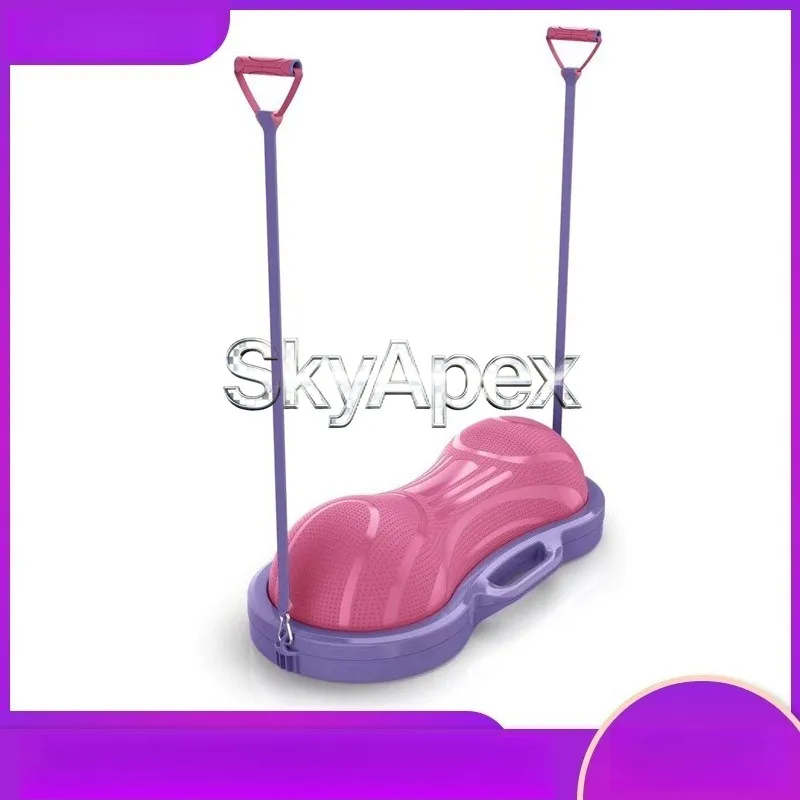 Multifunctional Air Cushion Step Hemisphere Yoga Ball, Balance Bosu Ball Non-slip Aerobic Rhythm Fitness Step Platform