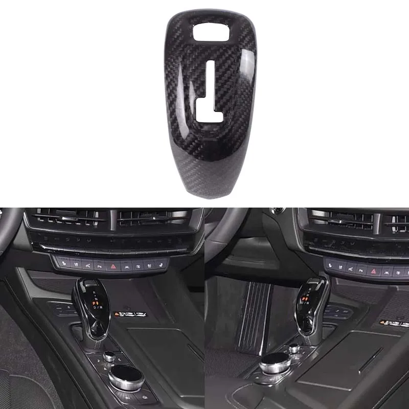 

1Pcs Real carbon fiber For Cadillac CT5 2020-2025 For Buick GL8 2020-2023 Car gear head front cover sticker Car accessories
