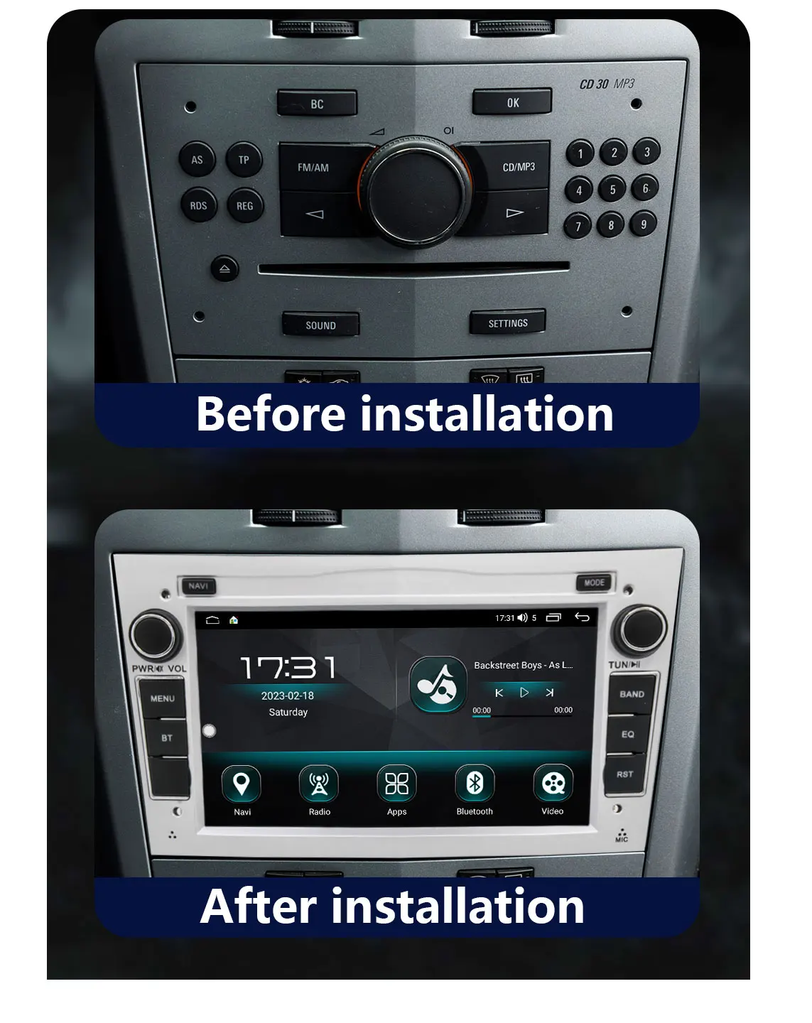 CHSTEK Carplay Unit For Opel Astra H J Vectra Vauxhall Antara Combo Corsa OEM 4G GPS WIFI Media Android Handsfree Swap Autoradio