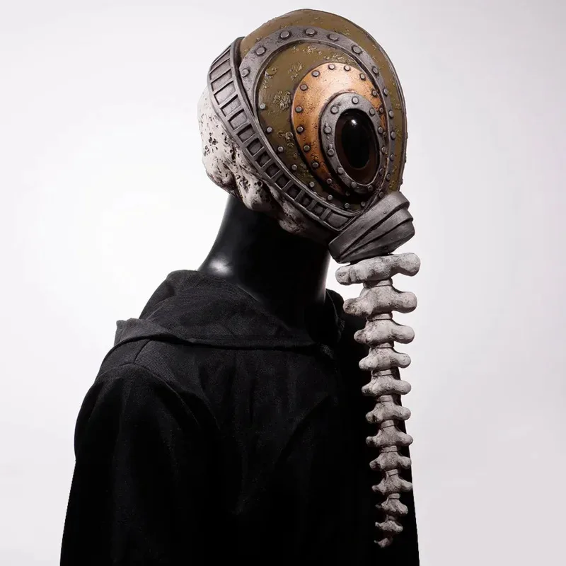 Novo o sandman morpheus máscara cosplay rei dos sonhos nariz longo steampunk látex capacete festa de halloween carnaval traje adereços