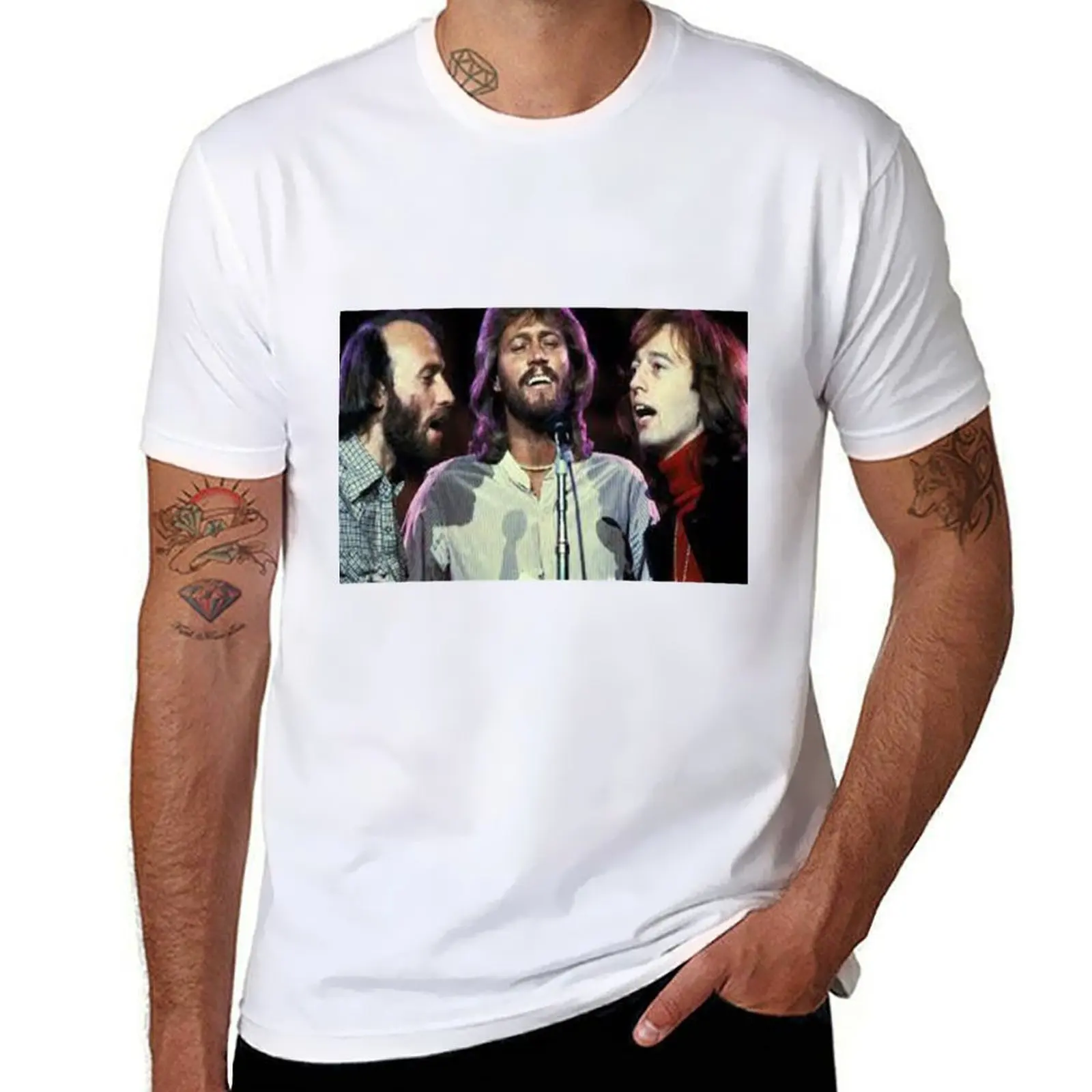 Bee Gees T-shirt animal prinfor boys oversized summer tops mens graphic t-shirts hip hop