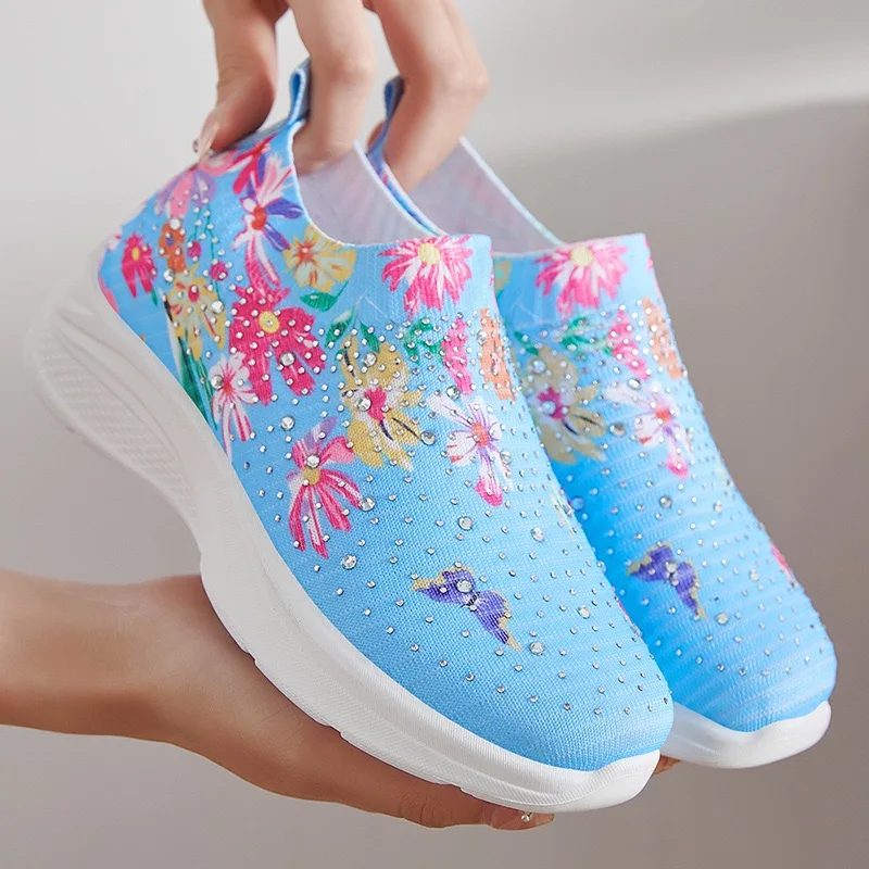 Shoes women's new fashion trend fly knit a slip-on socks shoes sneakers running shoes Women's sports shoes