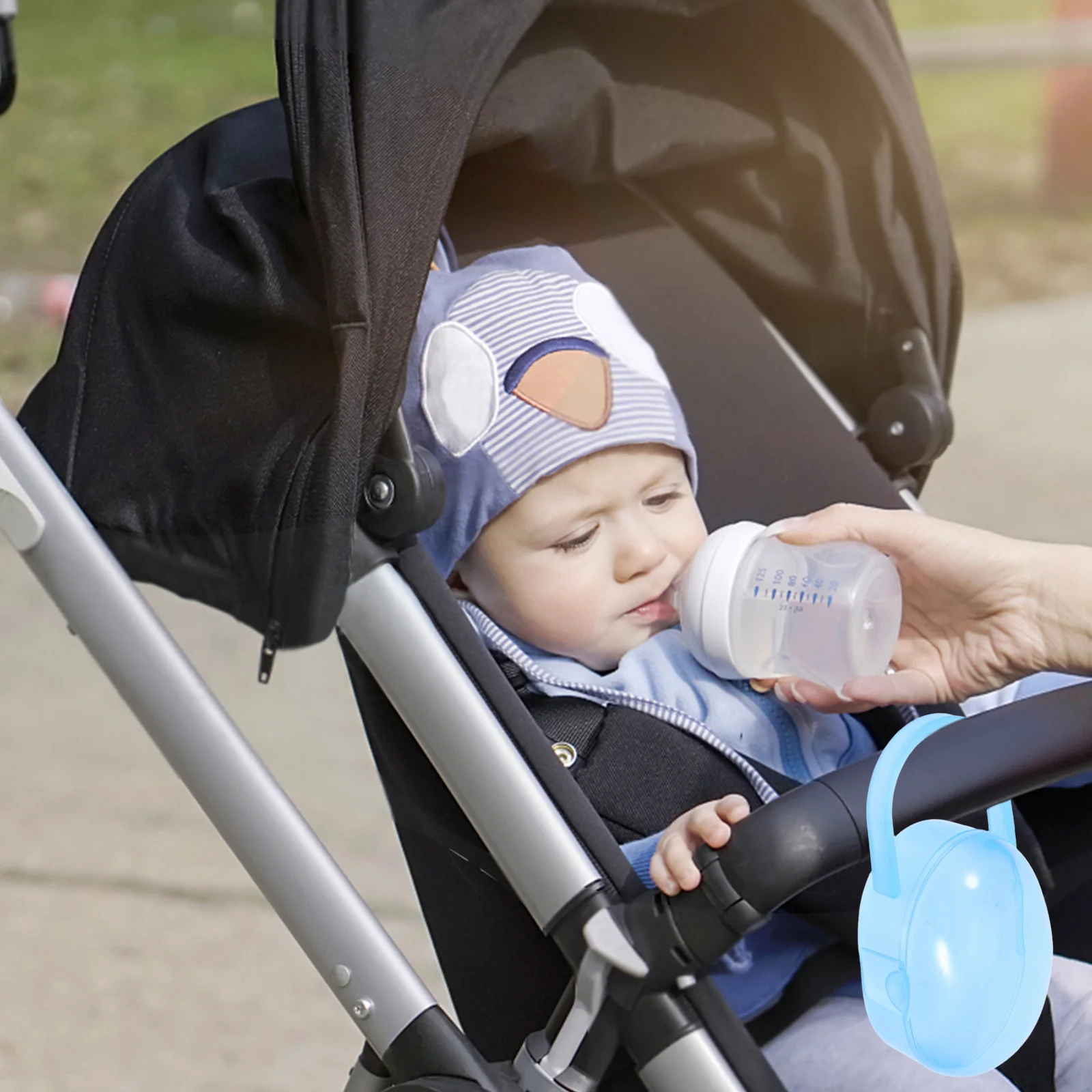 

Baby Case Portable Anti-Drop Storage Box For Travel Nursery Diaper Bag Pacifier Holder Organizer Easy Clean Pp Material