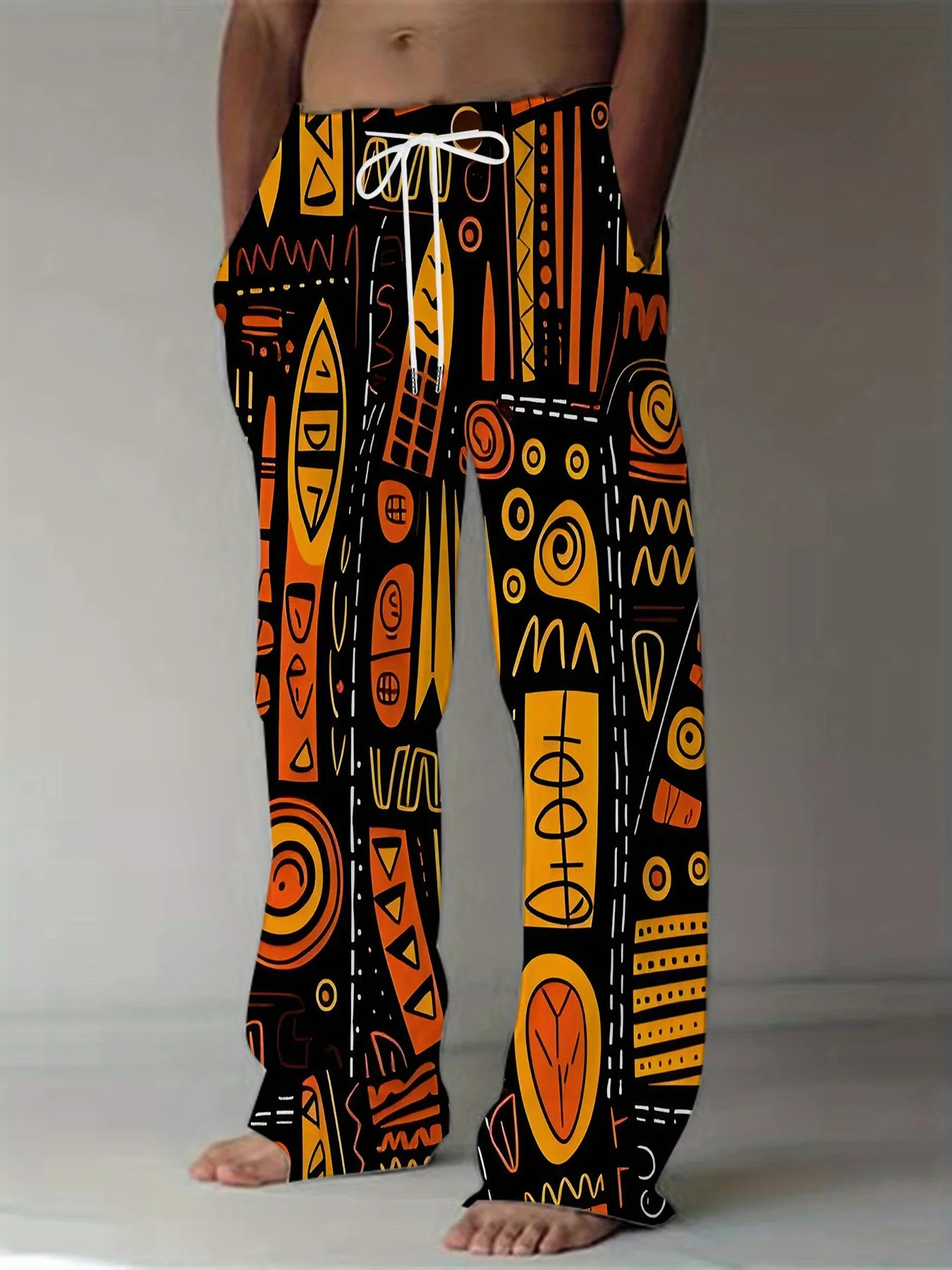 

2026 Summer Hot Selling New Retro Pattern 3D Printing Fashionable Beach Breathable Quick Drying Street Large Y2K Pants