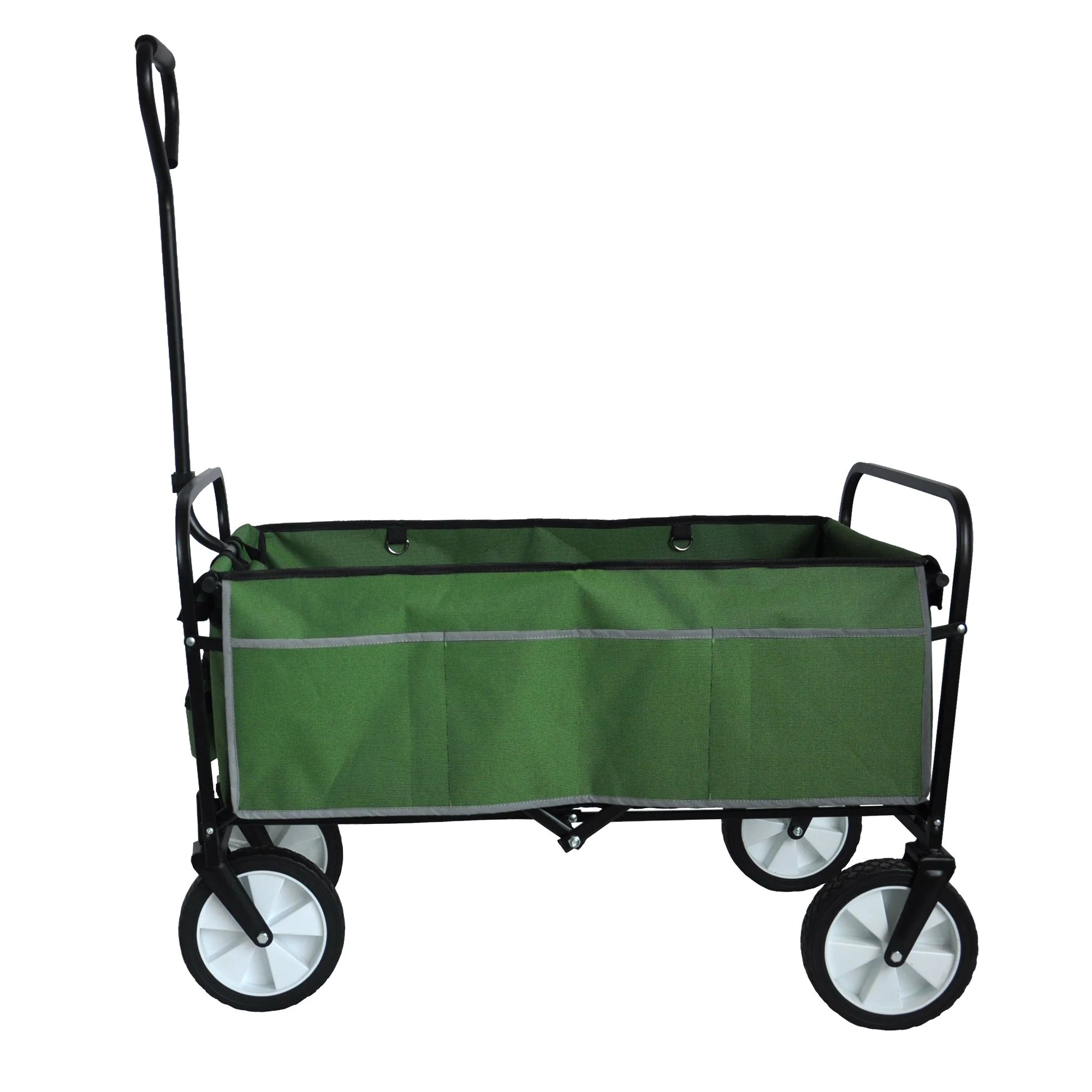 

[Flash Sale]Folding Portable Wagon Garden Shopping Beach Cart with Adjustable Handle Green/Red[US-Stock]