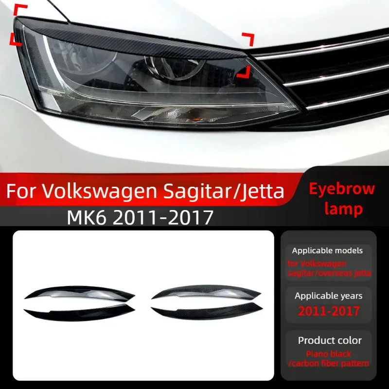 Alerones alas coche para Volkswagen Sagitar/Jetta MK6 2011-2017 Jetta 6ta generación faro delantero ceja pegatina de coche nuevo