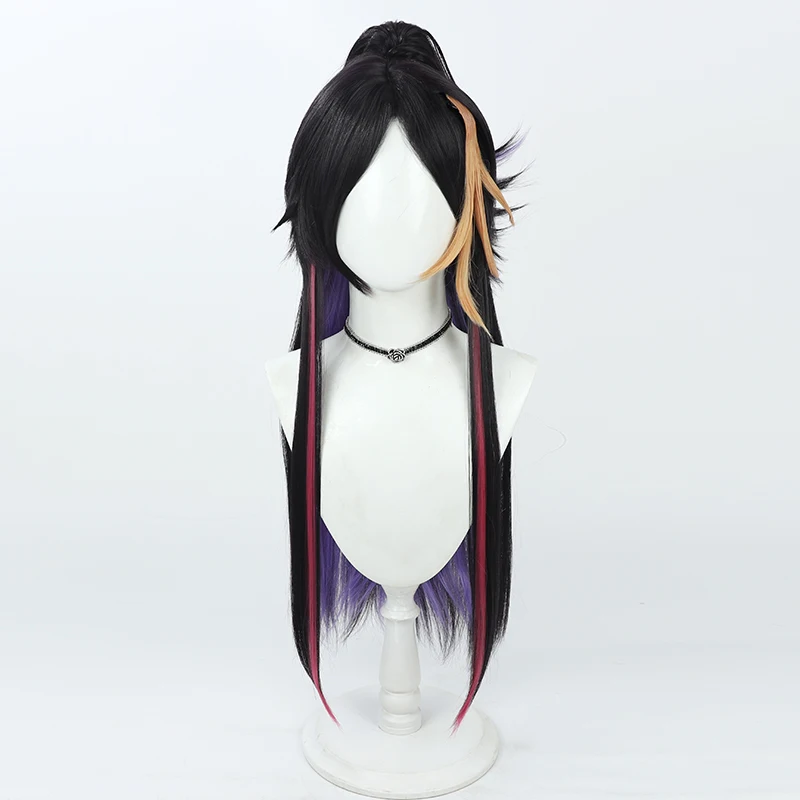 Virtual YouTube Vtuber ShuYamino Cosplay Wig Halloween Carnival Party Props Synthetic Hair Heat Resistant Fiber + Wig Cap