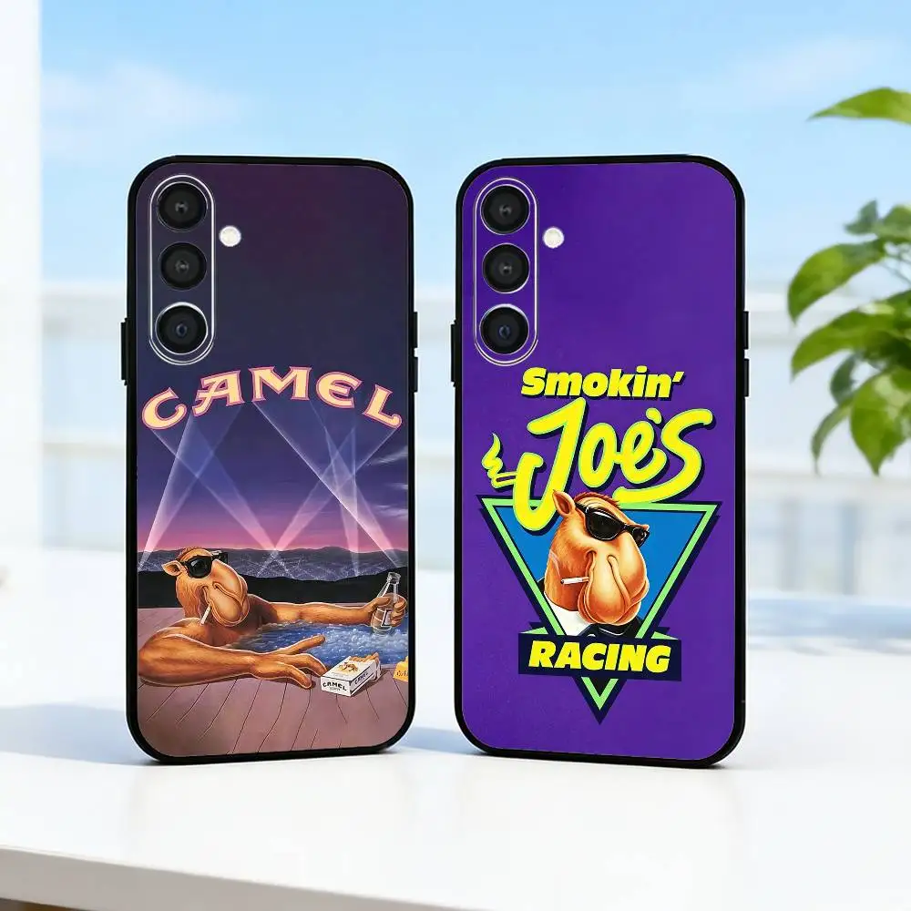 

Vintage C-Camel C-Cigarettes Phone Case For Samsung A73,72,71,53,52,51,22,91,80, Soft Black Cover