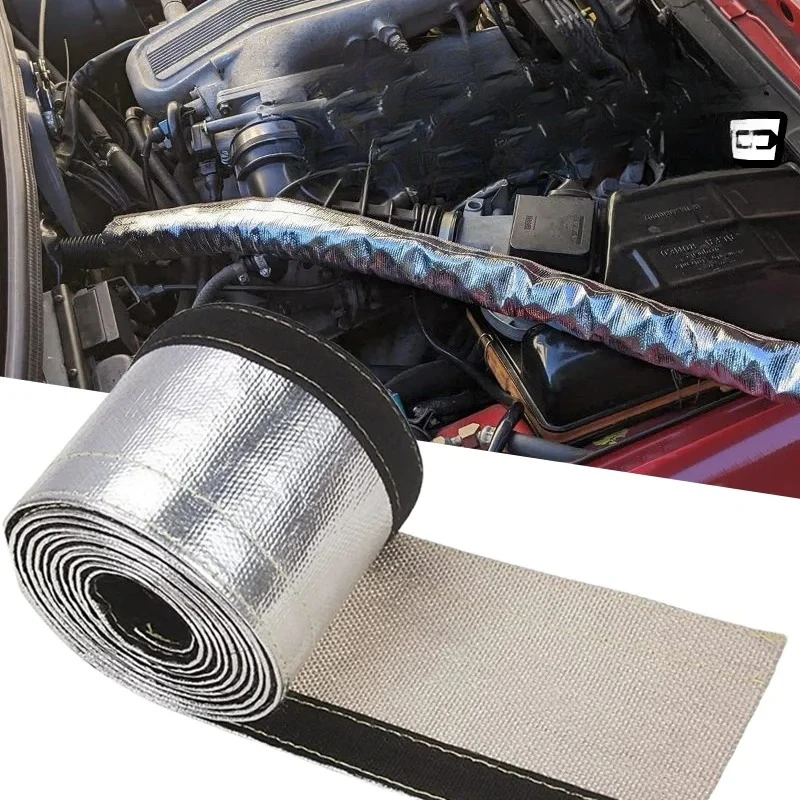 

1M Metal Heat Shield Sleeve Aluminum Foil Fiberglass Insulated Wire Hose Cover Tube Wrap Wire Covers 10-100mm Car Accessories