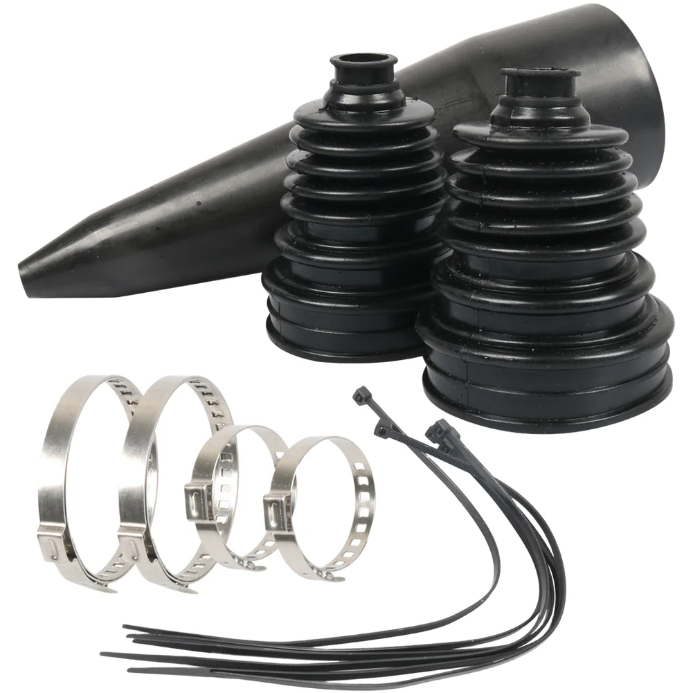 

Dust Cover Assembly Kit for CV Axles Featuring Cuttable Ports Silicone Construction and Stainless Steel Clamping Components