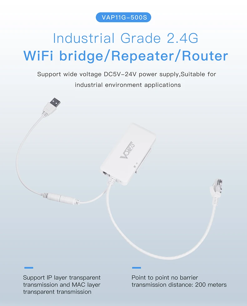 VONETS WiFi to wired wireless bridge, high-power network signal reception enhancement and expansion, IoT PLC relay, AP amplifica