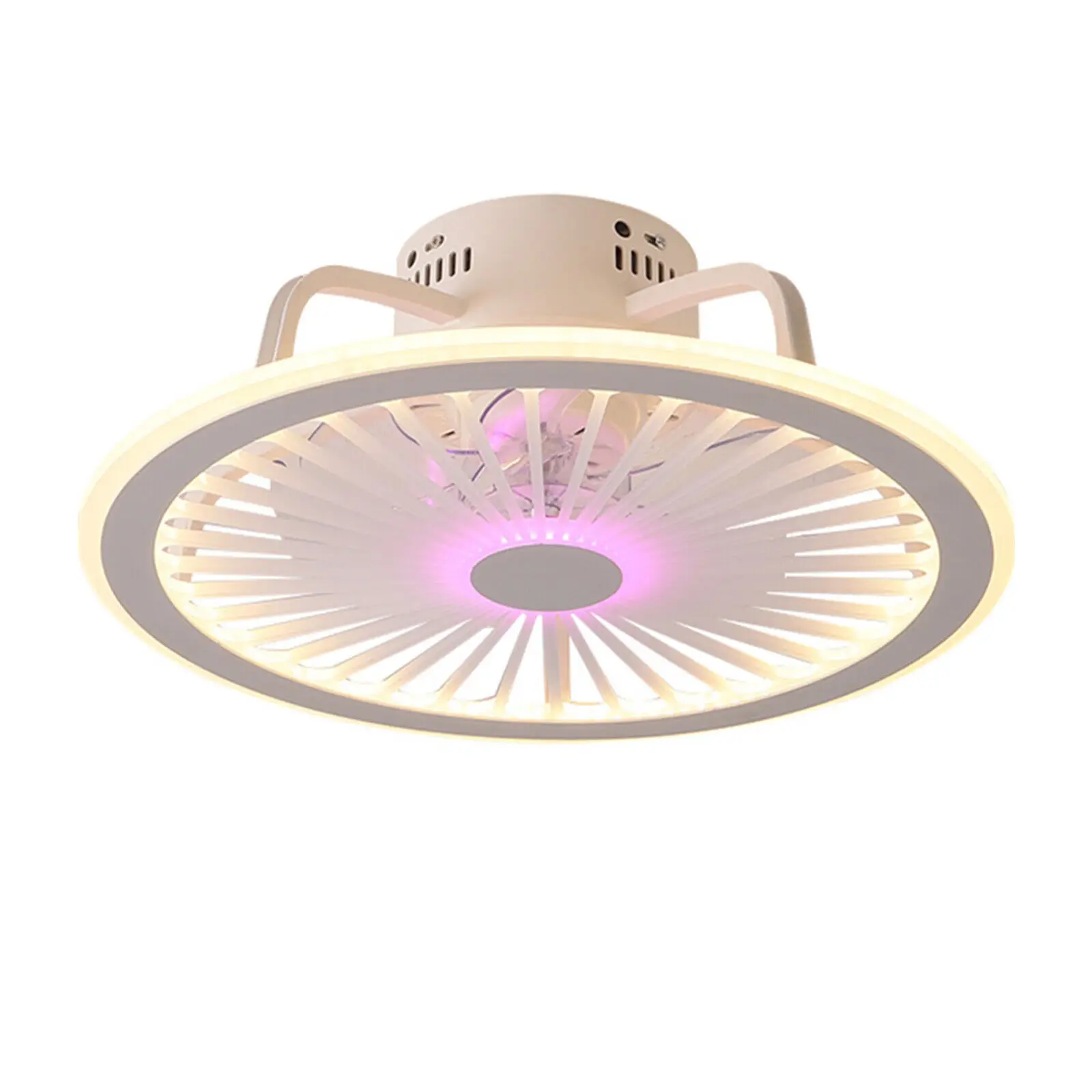 18.5Inch Modern Invisible Ceiling Fan Light LED Dimmable Chandelier Lamp +Remote