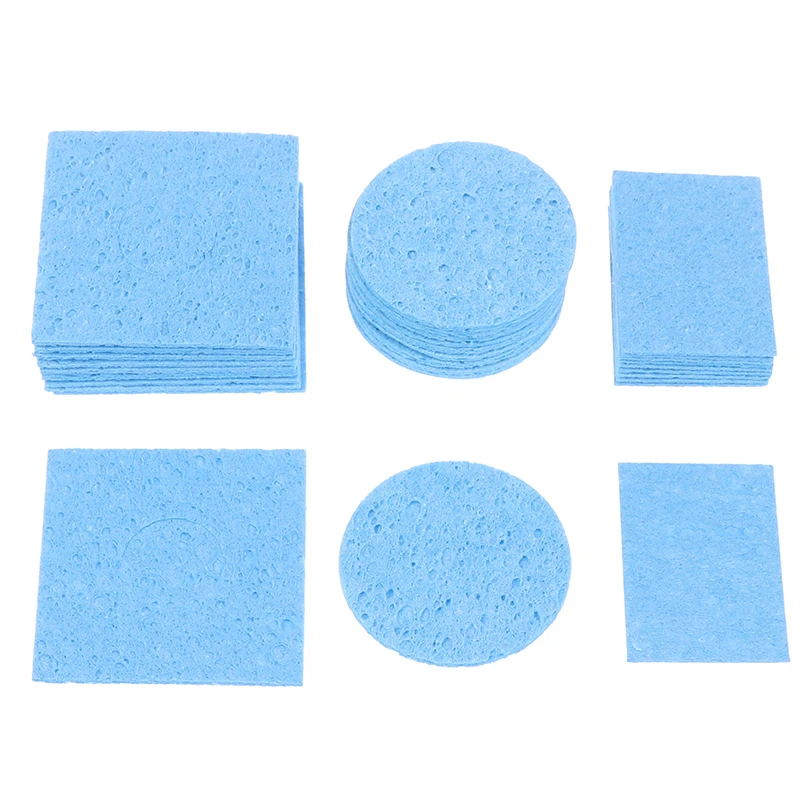 10pcs Yellow Blue Cleaning Sponge Cleaner For Enduring Electric Welding Soldering Iron
