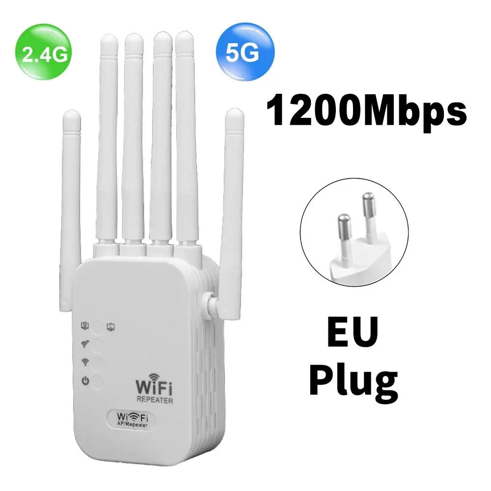1200Mbps WiFi Repeater Dual Band 2,4G 5G Wireless Signal Extender Wifi Verstärker Router Long Range Wi-fi Booster für Office Home