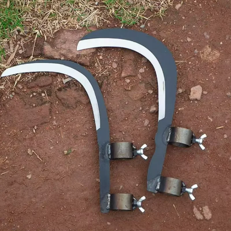 Manganese steel large mowing grass sickle garden pruning flowers and grass cutter head cutting branches