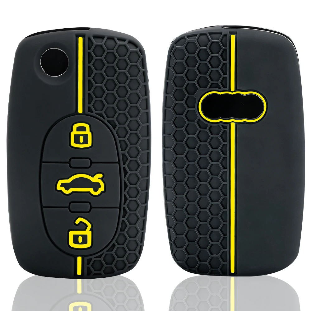 Silicone Car Key Case Cover Shell for Audi A4 B6 B5 A3 A1 A6 C5 A2 TT Mk1 S3 S4 S6 RS6 A8 Wallet Holder Key Protector