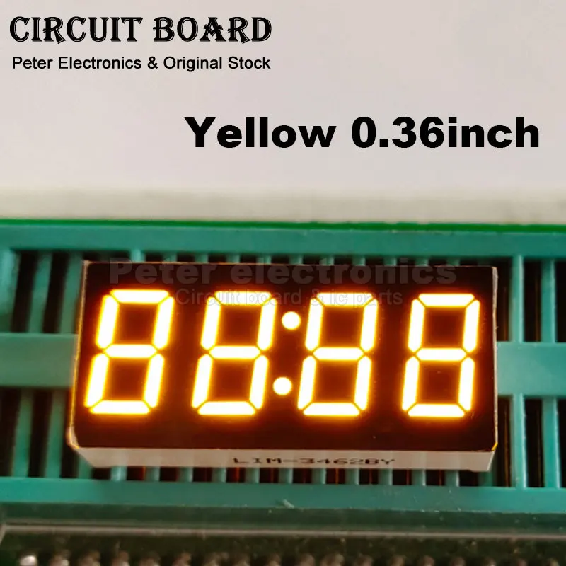 5pcsLED Nixie Tube 0.36 Inch 4-bit Clock Nixie Tube 3462 High Light Cathode Anode Red Blue White Emerald Green Yellow