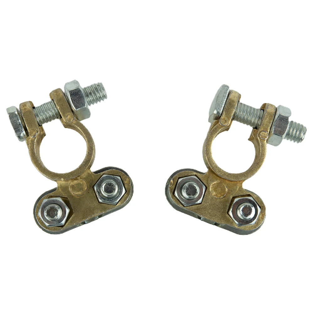 Connectors Battery Terminals Caravan Clamps Fittings Car Parts 21mm Head Width 2Pcs Accessories Brass/Aluminium