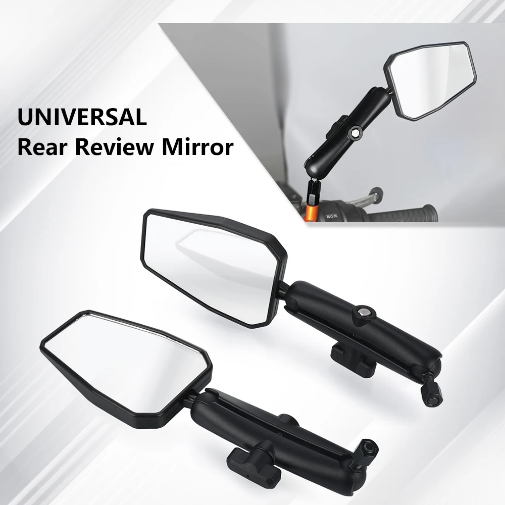 

Motorcycle Rear View Mirror Bike Cycling Clear Wide Range Back Sight Rearview Reflector Adjustable Handlebar Left Right Mirror