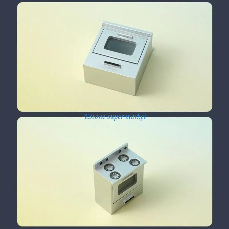 

090B 1/12 Scale Dollhouses Miniature Kitchen Stove Pretend Play for Kids Doll House Cabinet Model for Dollhouses