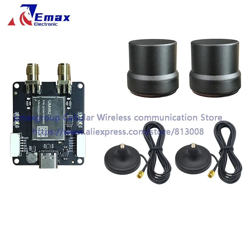 UM982 EM-982D3 Core Board Type C Serial Module With EM-901A Antenna RTK GNSS Receiver pin to pin UM980 ZED-F9P