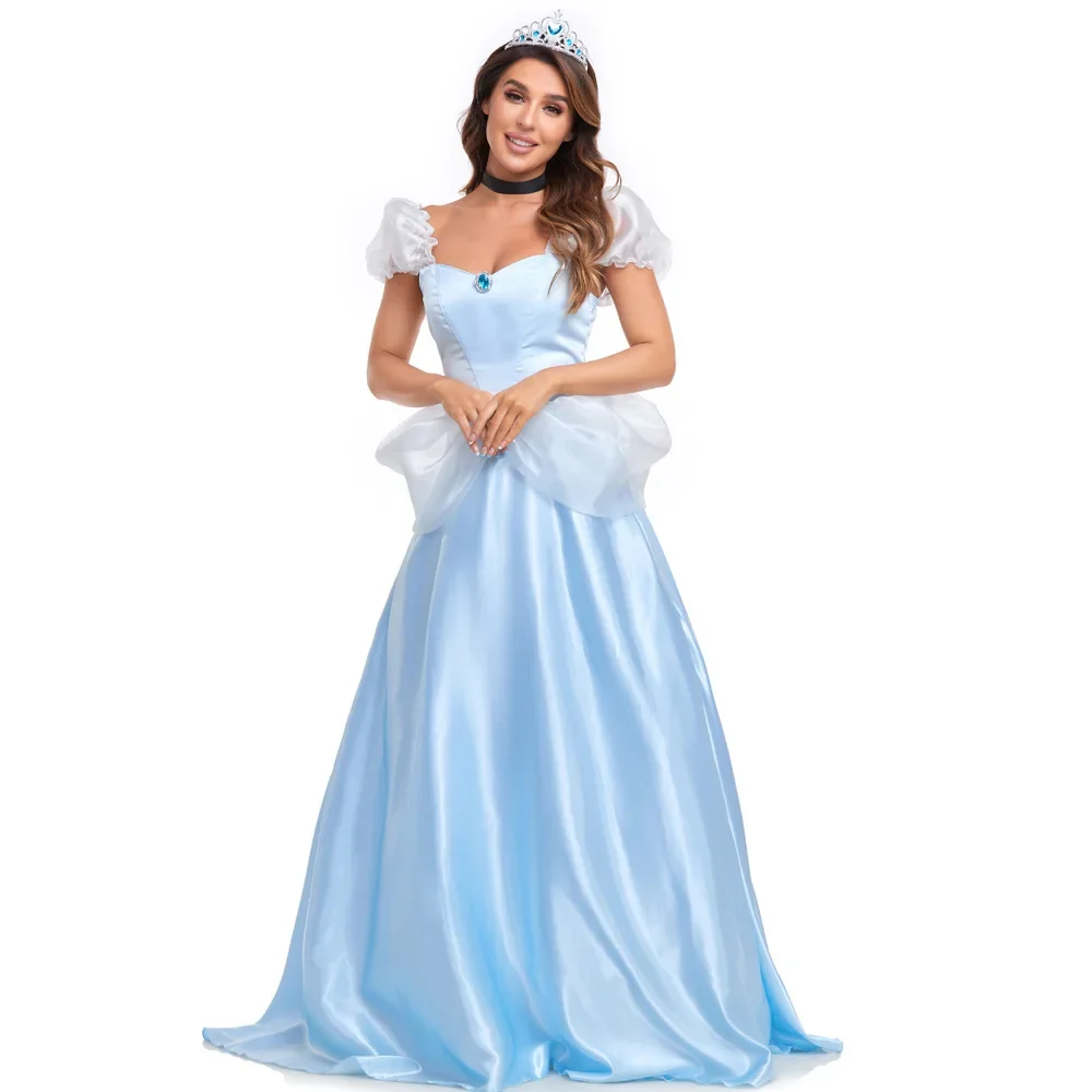 

Halloween Adult Cosplay Cinderella Princess Stage Show Costumes