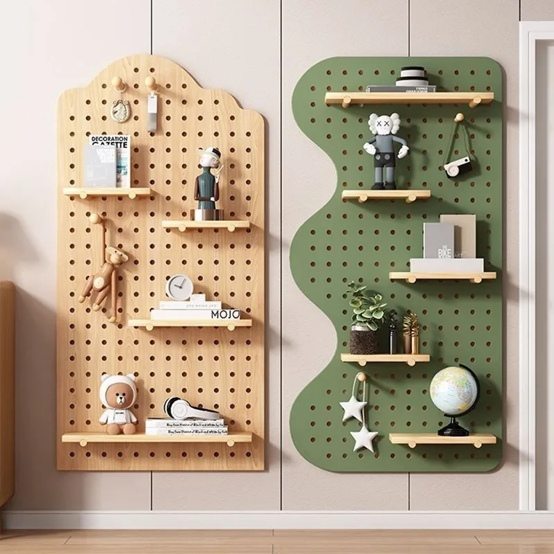 Wooden Cavities Board Wall Shelf Decorative Display Rack Storage Hanging Home Organizer Grid Organizer Board Wall Storage Board view 4