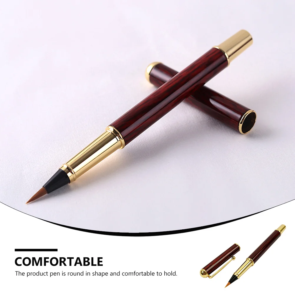

1Pcs Professional Steel Tip Brush Pen Simple Elegant Design Ideal for Chinese Calligraphy Sketching Drawing Students Stationery
