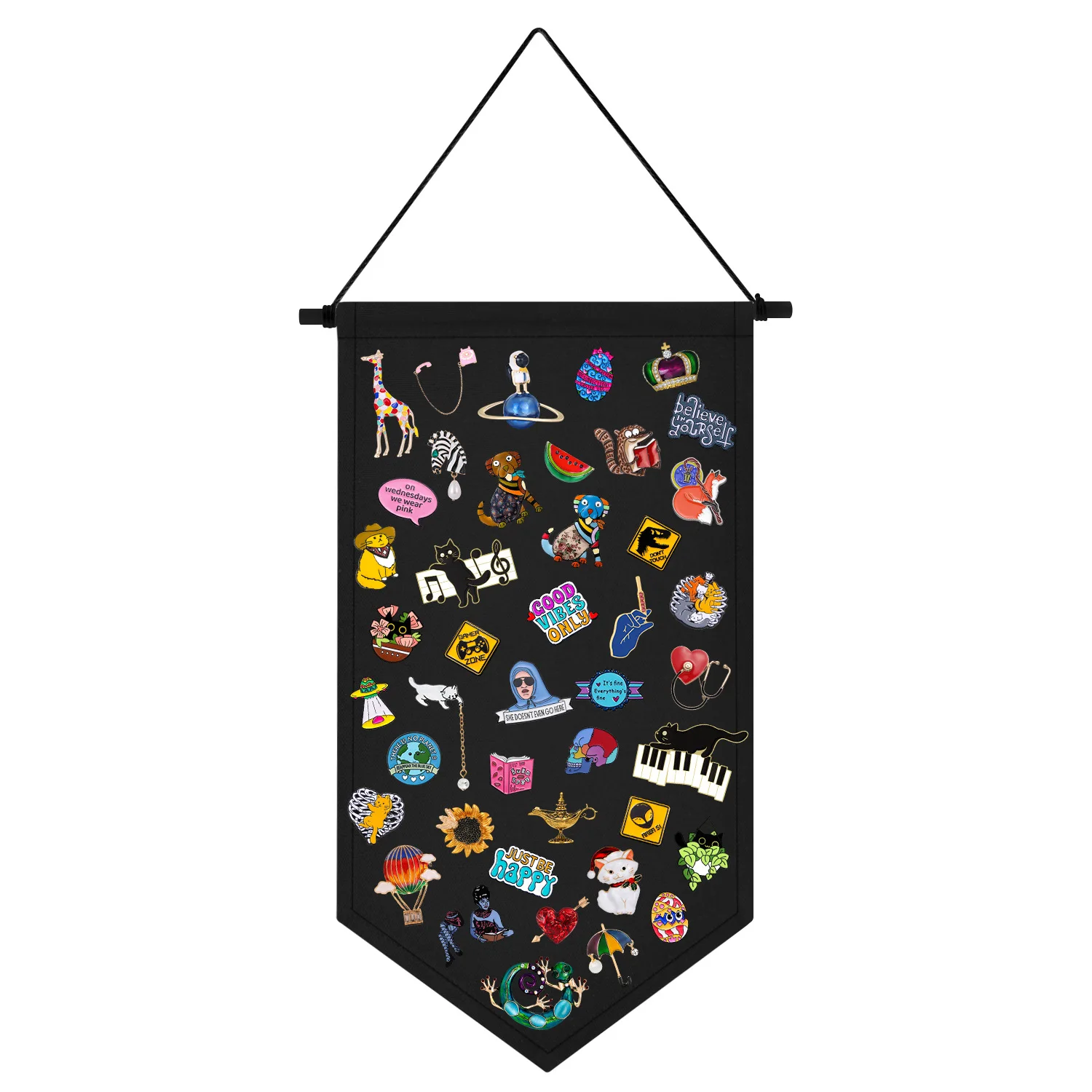 Badge Storage Cloth Collection Board Brooch Medal Display Hanging Colorful Ins Storage Hanging Cloth Long Brooch Storage Hanging image 5