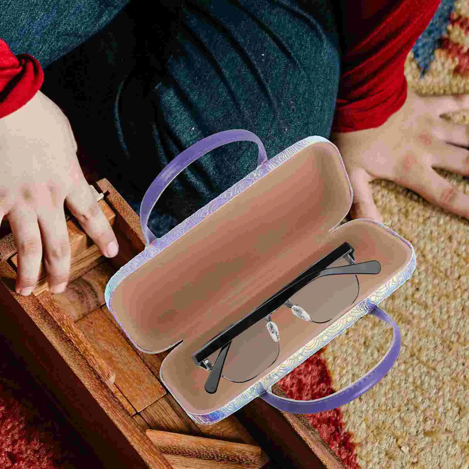 Children's Creative Portable Casual Glasses Holder Pressure Resistant Eyeglasses Container Case Spectacle Protector Hand